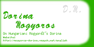 dorina mogyoros business card